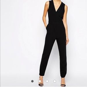 ASOS New Look Tailored Wrap Jumpsuit sz 0 Black